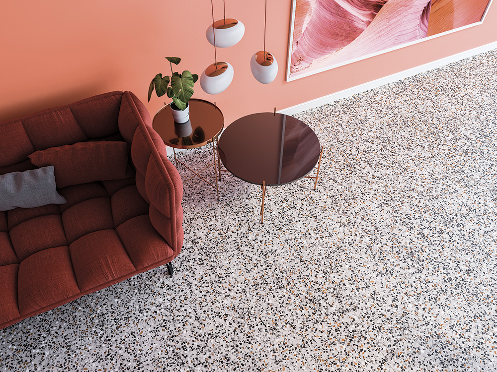 A tendência do granilite estampa os porcelanatos