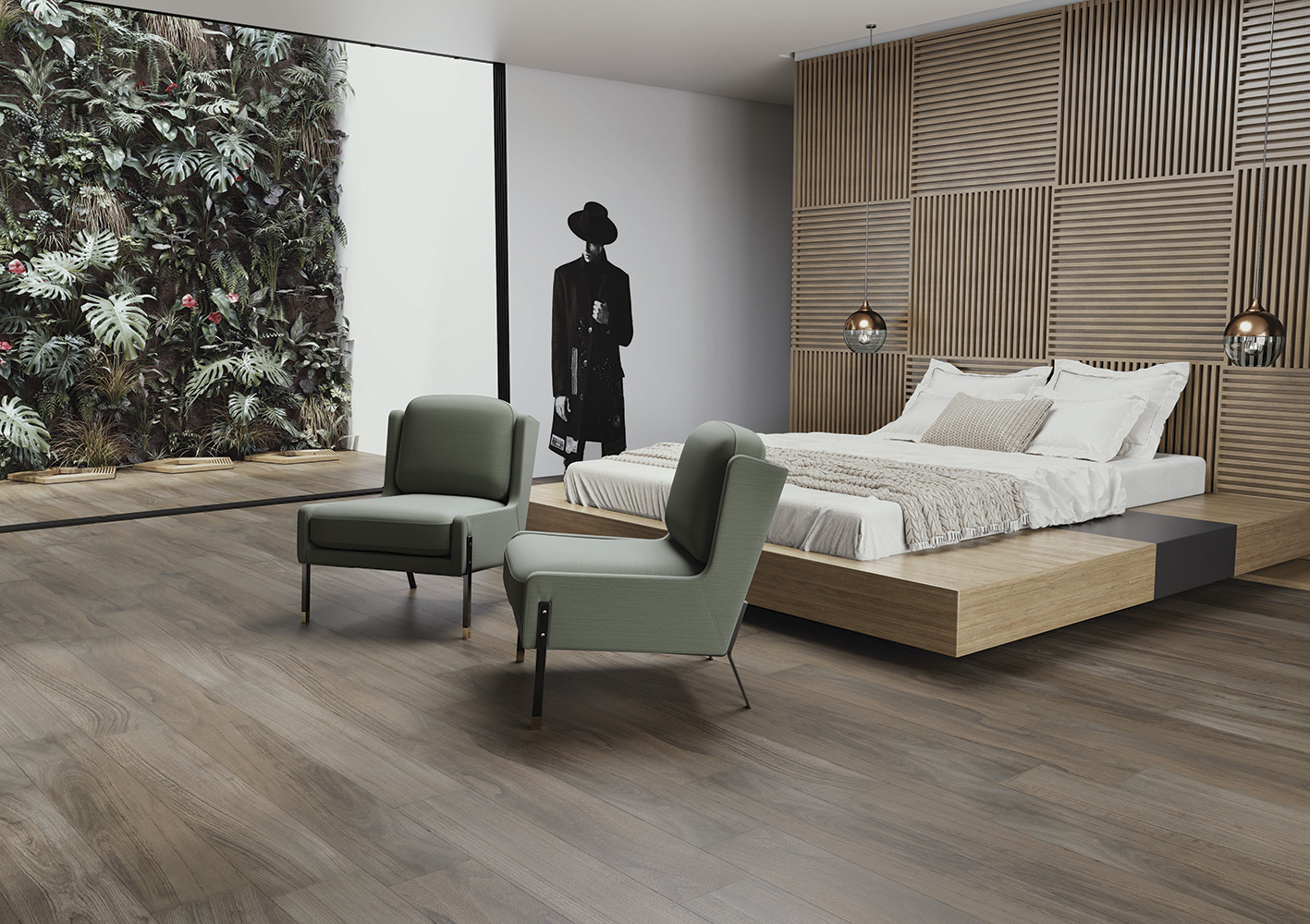 O mármore, a madeira e o cimento reproduzidos com perfeição no porcelanato